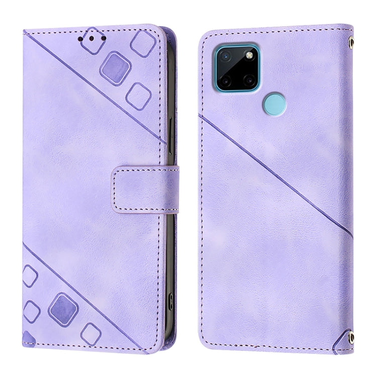 Skin-feel Embossed Leather Phone Case, For Realme C21Y, For Realme V13 5G / Q3 5G / Q3i 5G, For Realme 8 / 8 Pro, For Realme GT 5G / Realme GT Neo