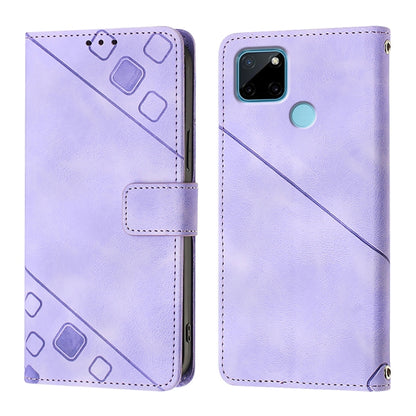 Skin-feel Embossed Leather Phone Case, For Realme C21Y, For Realme V13 5G / Q3 5G / Q3i 5G, For Realme 8 / 8 Pro, For Realme GT 5G / Realme GT Neo