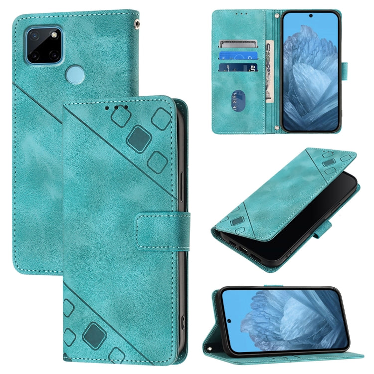 Skin-feel Embossed Leather Phone Case, For Realme C21Y, For Realme V13 5G / Q3 5G / Q3i 5G, For Realme 8 / 8 Pro, For Realme GT 5G / Realme GT Neo