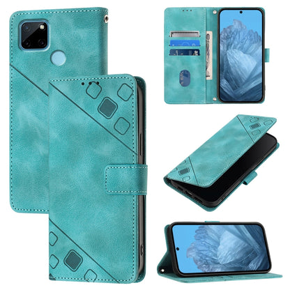 Skin-feel Embossed Leather Phone Case, For Realme C21Y, For Realme V13 5G / Q3 5G / Q3i 5G, For Realme 8 / 8 Pro, For Realme GT 5G / Realme GT Neo