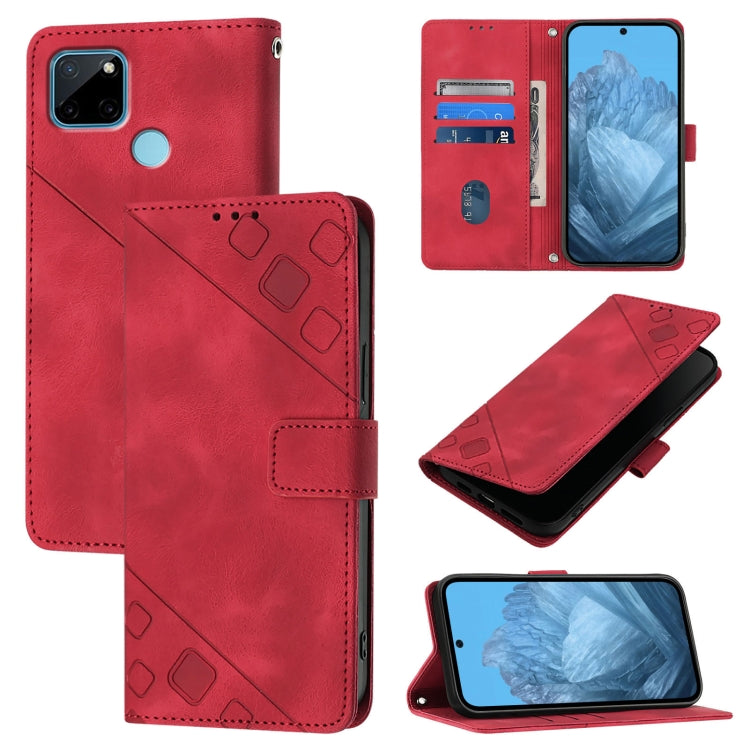 Skin-feel Embossed Leather Phone Case, For Realme C21Y, For Realme V13 5G / Q3 5G / Q3i 5G, For Realme 8 / 8 Pro, For Realme GT 5G / Realme GT Neo