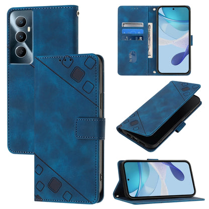 Skin-feel Embossed Leather Phone Case, For Realme 11 4G Global, For Realme GT5 240W / Realme GT5, For Realme Narzo 60 Pro Global, For Realme C65 4G Global