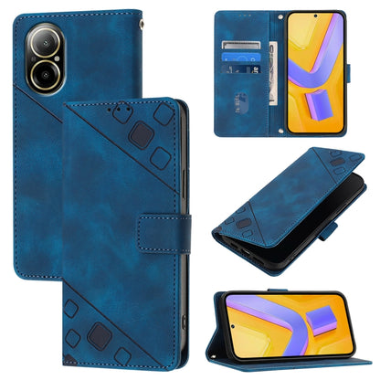 Skin-feel Embossed Leather Phone Case, For Realme 12 Pro / 12 Pro+ 5G Global, For Realme C67 4G Global, For Realme C67 5G India / Narzo 60x 5G Global, For Realme 11 5G Global / Realme 11x 5G