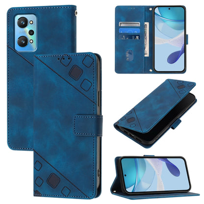 Skin-feel Embossed Leather Phone Case, For Realme GT Neo 3T, For Realme Narzo 50 5G / Realme V23, For Realme 8 5G / Realme 9 5G India, For Realme C20 / C11 2021 / C21