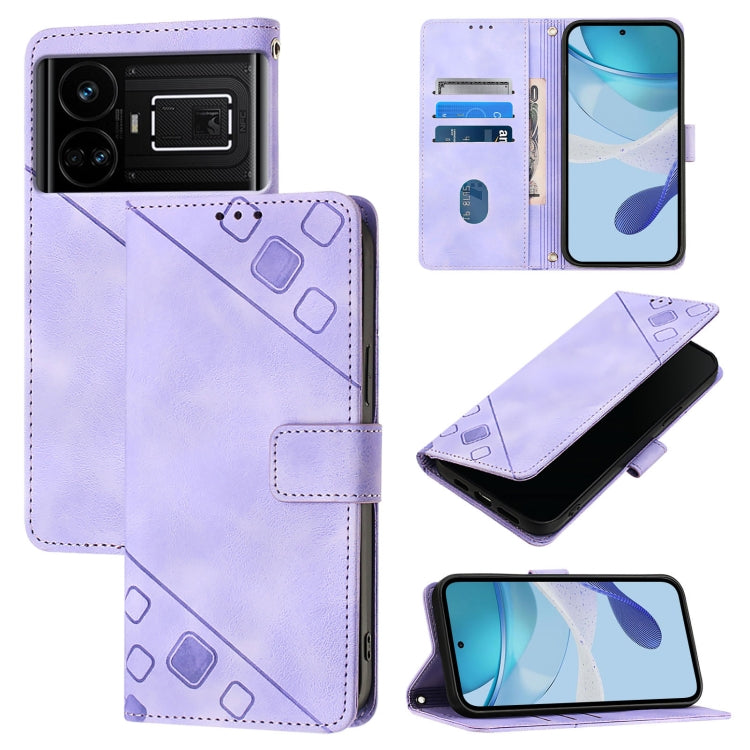 Skin-feel Embossed Leather Phone Case, For Realme 11 4G Global, For Realme GT5 240W / Realme GT5, For Realme Narzo 60 Pro Global, For Realme C65 4G Global