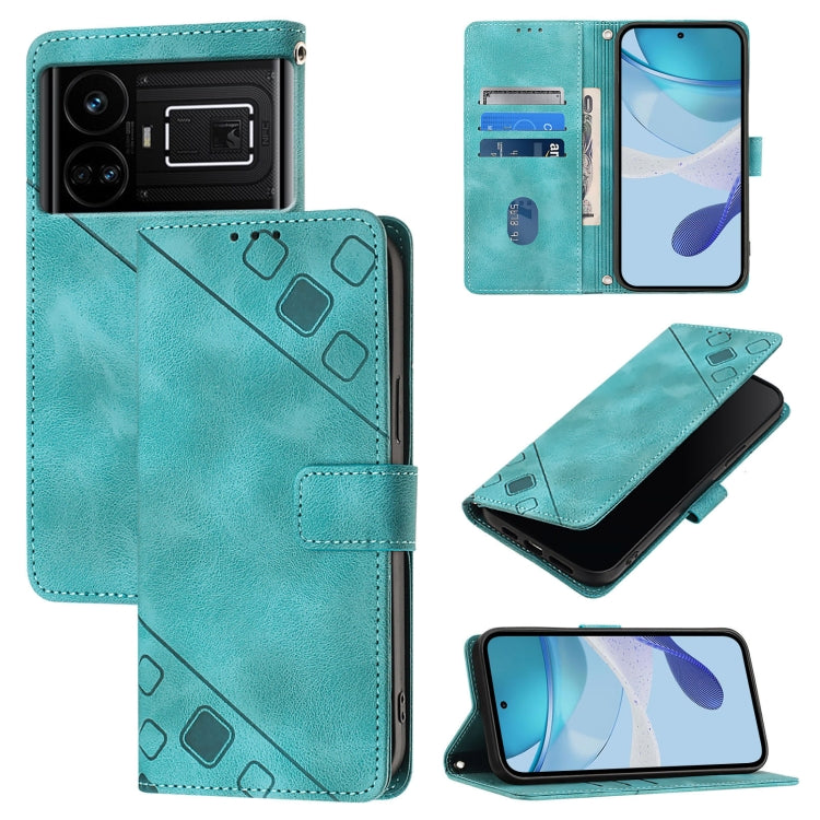 Skin-feel Embossed Leather Phone Case, For Realme 11 4G Global, For Realme GT5 240W / Realme GT5, For Realme Narzo 60 Pro Global, For Realme C65 4G Global