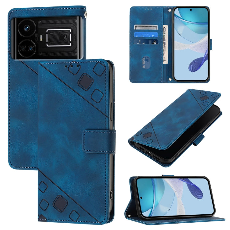Skin-feel Embossed Leather Phone Case, For Realme 11 4G Global, For Realme GT5 240W / Realme GT5, For Realme Narzo 60 Pro Global, For Realme C65 4G Global