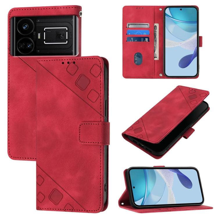 Skin-feel Embossed Leather Phone Case, For Realme 11 4G Global, For Realme GT5 240W / Realme GT5, For Realme Narzo 60 Pro Global, For Realme C65 4G Global