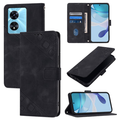 Skin-feel Embossed Leather Phone Case, For Realme GT Neo 3T, For Realme Narzo 50 5G / Realme V23, For Realme 8 5G / Realme 9 5G India, For Realme C20 / C11 2021 / C21