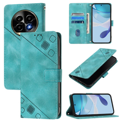 Skin-feel Embossed Leather Phone Case, For Realme 13 Pro 5G / 13 Pro+ 5G, For Realme GT 6 5G Global, For Realme GT 6T 5G Global, For Realme 12+ 5G Global