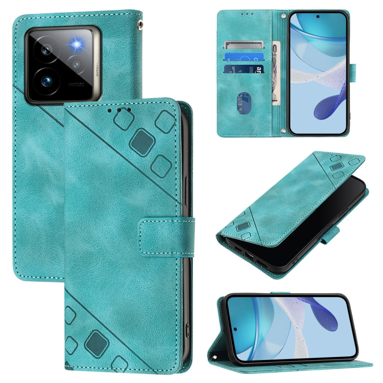 Skin-feel Embossed Leather Phone Case, For Realme 14 5G Global / P3 5G India, For Realme 14 Pro+ 5G, For Realme 14 Pro 5G, For Realme GT 7 Pro 5G