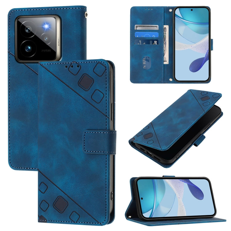 Skin-feel Embossed Leather Phone Case, For Realme 14 5G Global / P3 5G India, For Realme 14 Pro+ 5G, For Realme 14 Pro 5G, For Realme GT 7 Pro 5G