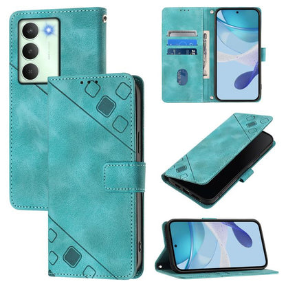 Skin-feel Embossed Leather Phone Case, For Realme C71 4G Global, For Realme Neo7 Turbo 5G, For Realme V70 / 14x Global / C75 5G, For Realme Narzo 80 Pro / 14 Pro 5G India