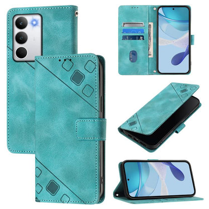 Skin-feel Embossed Leather Phone Case, For Realme C71 4G Global, For Realme Neo7 Turbo 5G, For Realme V70 / 14x Global / C75 5G, For Realme Narzo 80 Pro / 14 Pro 5G India