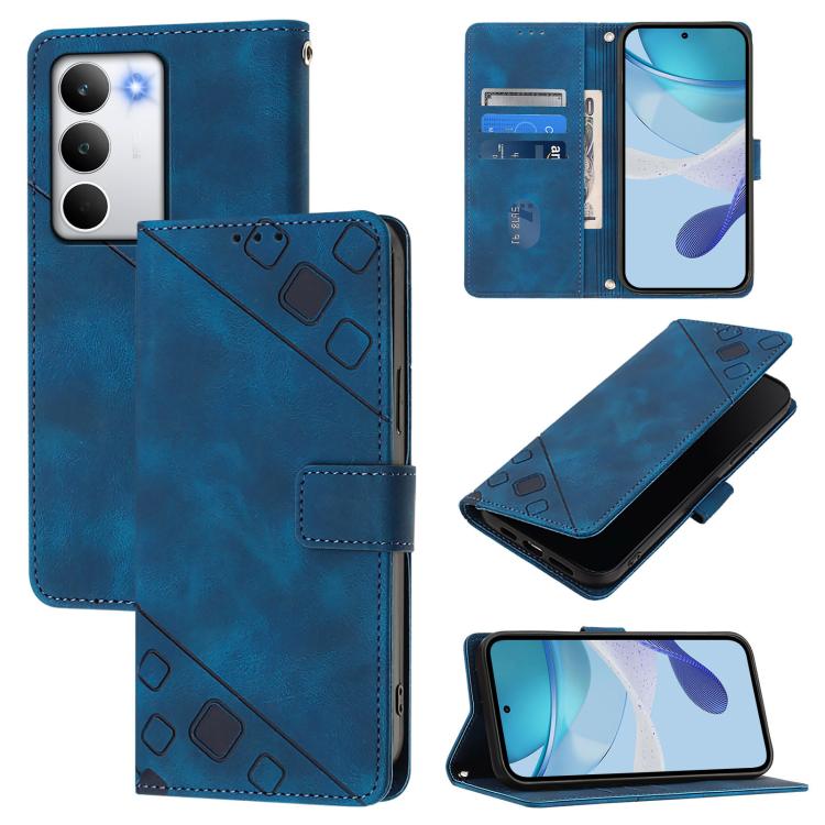 Skin-feel Embossed Leather Phone Case, For Realme C71 4G Global, For Realme Neo7 Turbo 5G, For Realme V70 / 14x Global / C75 5G, For Realme Narzo 80 Pro / 14 Pro 5G India