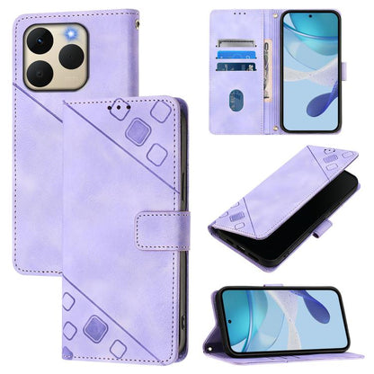 Skin-feel Embossed Leather Phone Case, For Realme P4 5G, For Realme 15T 5G Global, For Realme C71 4G India, For Realme 15 / 15 Pro 5G Global