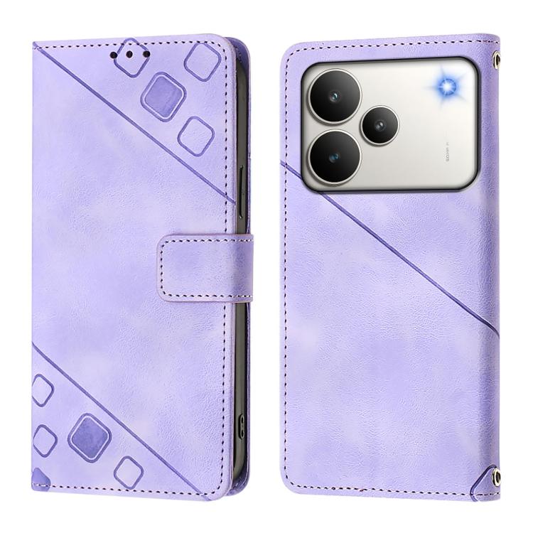 Skin-feel Embossed Leather Phone Case, For Realme P4 5G, For Realme 15T 5G Global, For Realme C71 4G India, For Realme 15 / 15 Pro 5G Global