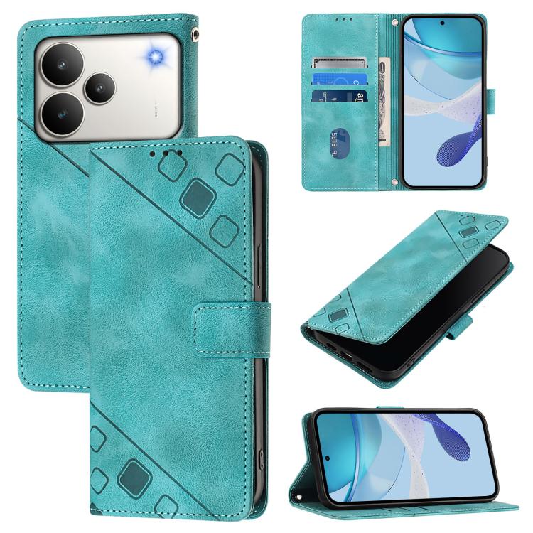 Skin-feel Embossed Leather Phone Case, For Realme P4 5G, For Realme 15T 5G Global, For Realme C71 4G India, For Realme 15 / 15 Pro 5G Global