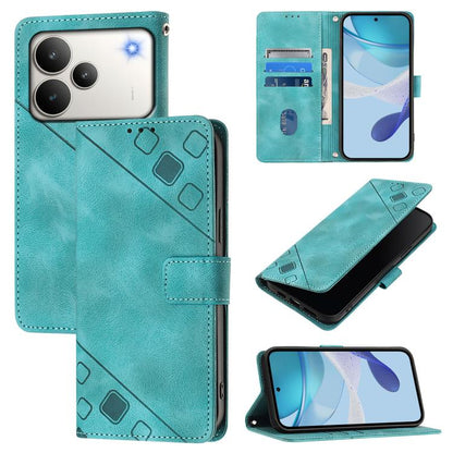 Skin-feel Embossed Leather Phone Case, For Realme P4 5G, For Realme 15T 5G Global, For Realme C71 4G India, For Realme 15 / 15 Pro 5G Global