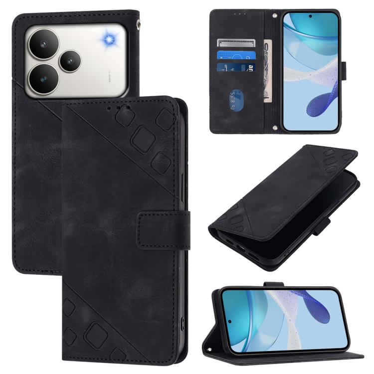 Skin-feel Embossed Leather Phone Case, For Realme P4 5G, For Realme 15T 5G Global, For Realme C71 4G India, For Realme 15 / 15 Pro 5G Global