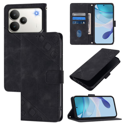 Skin-feel Embossed Leather Phone Case, For Realme P4 5G, For Realme 15T 5G Global, For Realme C71 4G India, For Realme 15 / 15 Pro 5G Global