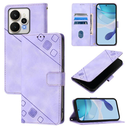 Skin-feel Embossed Leather Phone Case, For Realme P4 5G, For Realme 15T 5G Global, For Realme C71 4G India, For Realme 15 / 15 Pro 5G Global