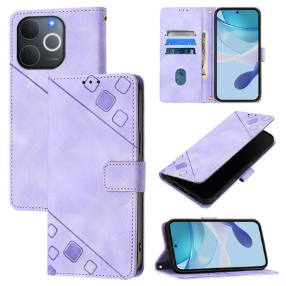 Skin-feel Embossed Leather Phone Case, For Realme P4 5G, For Realme 15T 5G Global, For Realme C71 4G India, For Realme 15 / 15 Pro 5G Global