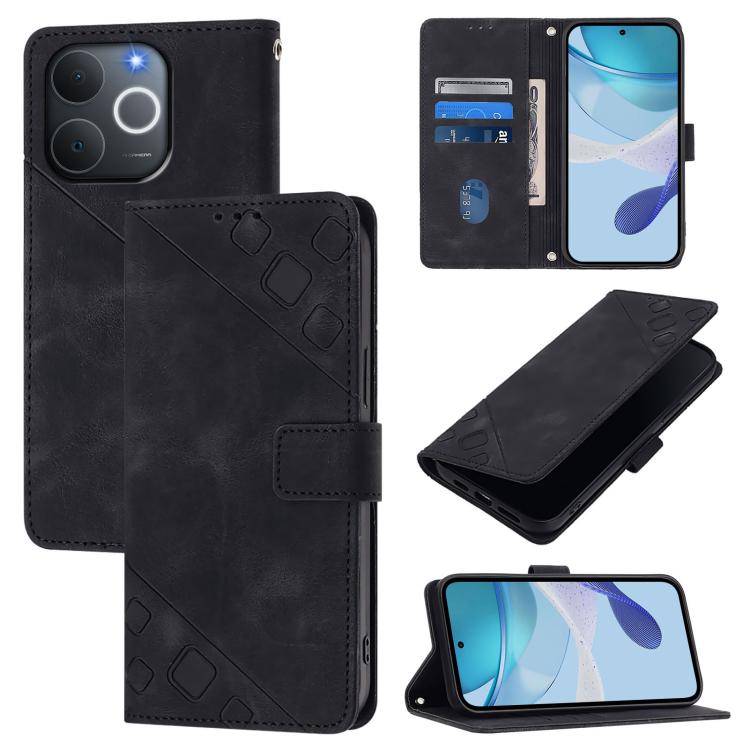 Skin-feel Embossed Leather Phone Case, For Realme P4 5G, For Realme 15T 5G Global, For Realme C71 4G India, For Realme 15 / 15 Pro 5G Global