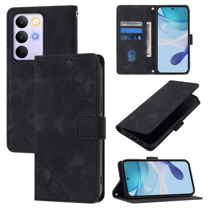 Skin-feel Embossed Leather Phone Case, For Realme P4x 5G / OnePlus Nord CE6 Lite, For Realme Note 70 4G / 70T 4G, For Realme C85 5G / 15x 5G India, For Realme P4 Pro 5G
