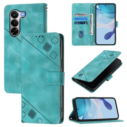 Skin-feel Embossed Leather Phone Case, For Realme P4x 5G / OnePlus Nord CE6 Lite, For Realme Note 70 4G / 70T 4G, For Realme C85 5G / 15x 5G India, For Realme P4 Pro 5G