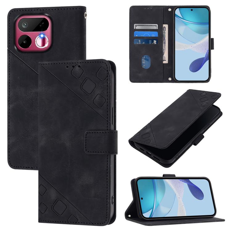 Skin-feel Embossed Leather Phone Case, For Realme 16T 5G Global, For Realme C100 5G / C85 5G Global, For Realme 16 Pro+ 5G Global, For Realme 16 Pro 5G Global