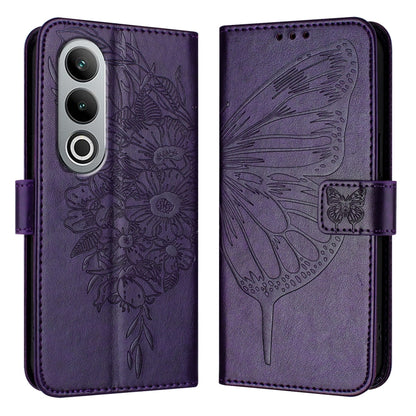 Embossed Butterfly Leather Phone Case, For OnePlus Nord 4 5G Global, For OnePlus Nord CE4 Lite, For OnePlus Nord CE4