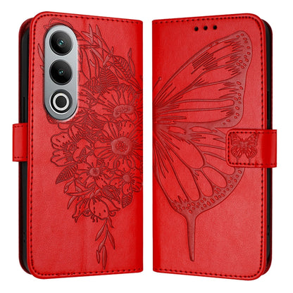 Embossed Butterfly Leather Phone Case, For OnePlus Nord 4 5G Global, For OnePlus Nord CE4 Lite, For OnePlus Nord CE4