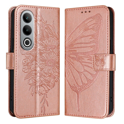Embossed Butterfly Leather Phone Case, For OnePlus Nord 4 5G Global, For OnePlus Nord CE4 Lite, For OnePlus Nord CE4