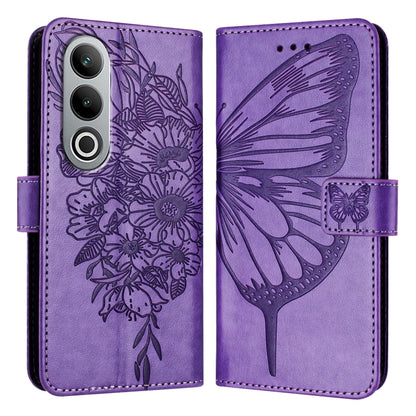 Embossed Butterfly Leather Phone Case, For OnePlus Nord 4 5G Global, For OnePlus Nord CE4 Lite, For OnePlus Nord CE4