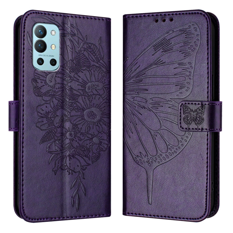 Embossed Butterfly Leather Phone Case, For OnePlus 9R / 8T, For OnePlus Nord N10 5G