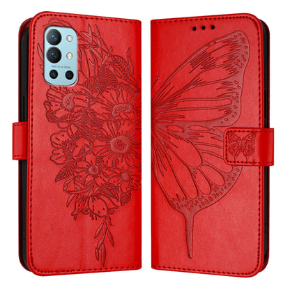 Embossed Butterfly Leather Phone Case, For OnePlus 9R / 8T, For OnePlus Nord N10 5G