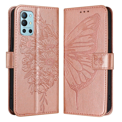 Embossed Butterfly Leather Phone Case, For OnePlus 9R / 8T, For OnePlus Nord N10 5G