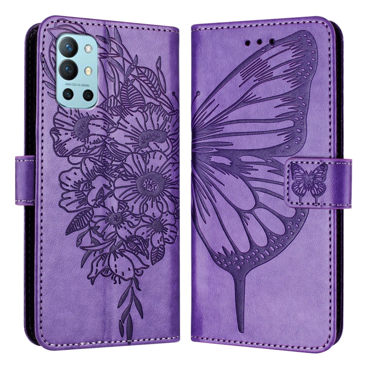 Embossed Butterfly Leather Phone Case, For OnePlus 9R / 8T, For OnePlus Nord N10 5G