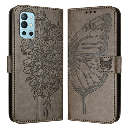 Embossed Butterfly Leather Phone Case, For OnePlus 9R / 8T, For OnePlus Nord N10 5G