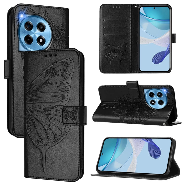 Embossed Butterfly Leather Phone Case, For OnePlus Nord N30 SE, For OnePlus 12R 5G Global, For OnePlus 12 5G Global