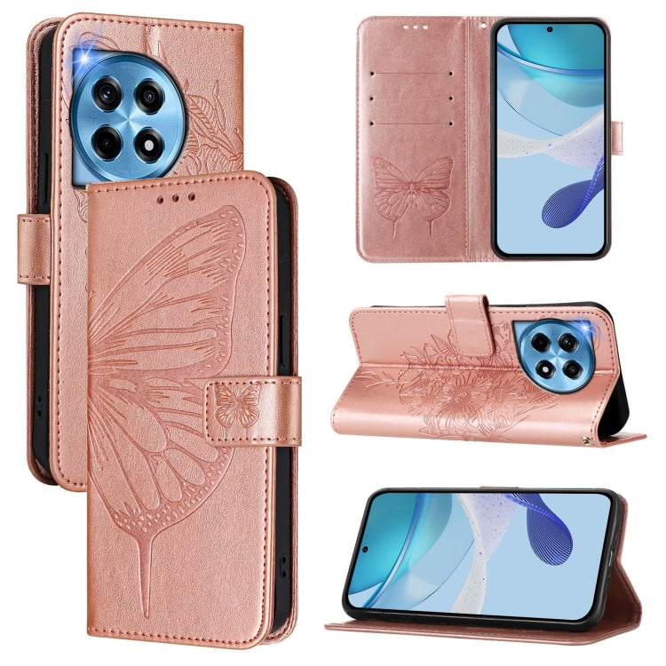 Embossed Butterfly Leather Phone Case, For OnePlus Nord N30 SE, For OnePlus 12R 5G Global, For OnePlus 12 5G Global