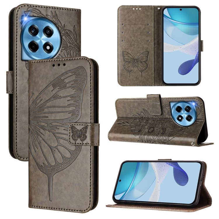 Embossed Butterfly Leather Phone Case, For OnePlus Nord N30 SE, For OnePlus 12R 5G Global, For OnePlus 12 5G Global