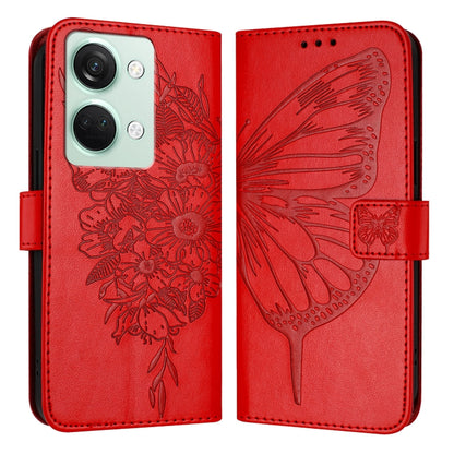 Embossed Butterfly Leather Phone Case, For OnePlus Nord CE3, For OnePlus Ace 2V / Nord 3, For OnePlus Nord N300