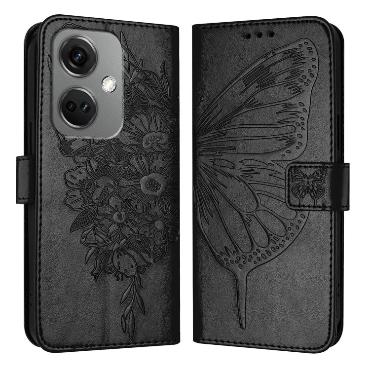 Embossed Butterfly Leather Phone Case, For OnePlus Nord CE3, For OnePlus Ace 2V / Nord 3, For OnePlus Nord N300