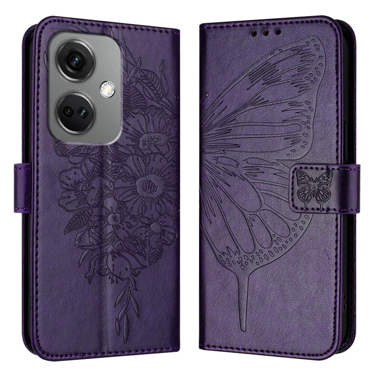 Embossed Butterfly Leather Phone Case, For OnePlus Nord CE3, For OnePlus Ace 2V / Nord 3, For OnePlus Nord N300