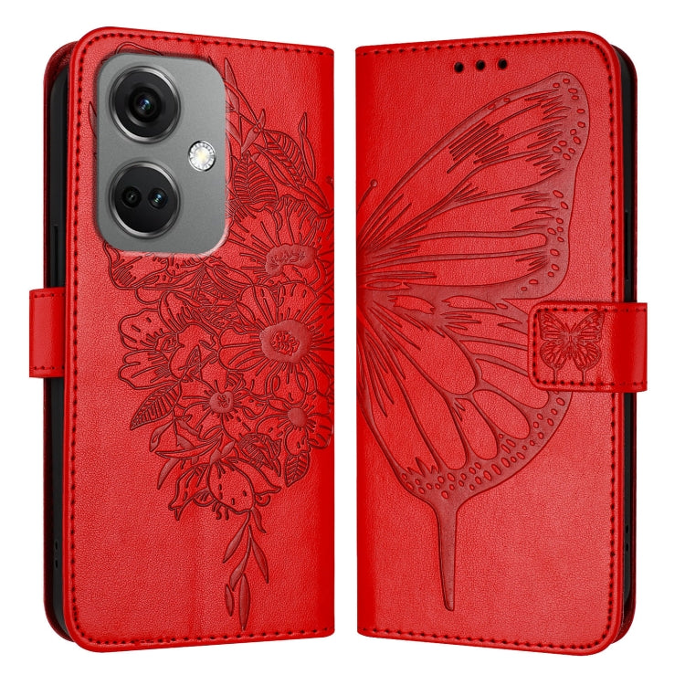 Embossed Butterfly Leather Phone Case, For OnePlus Nord CE3, For OnePlus Ace 2V / Nord 3, For OnePlus Nord N300