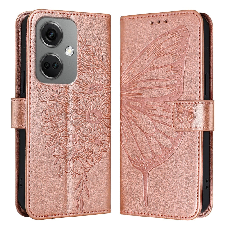 Embossed Butterfly Leather Phone Case, For OnePlus Nord CE3, For OnePlus Ace 2V / Nord 3, For OnePlus Nord N300