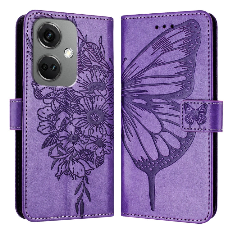Embossed Butterfly Leather Phone Case, For OnePlus Nord CE3, For OnePlus Ace 2V / Nord 3, For OnePlus Nord N300