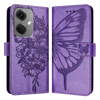 Embossed Butterfly Leather Phone Case, For OnePlus Nord CE3, For OnePlus Ace 2V / Nord 3, For OnePlus Nord N300